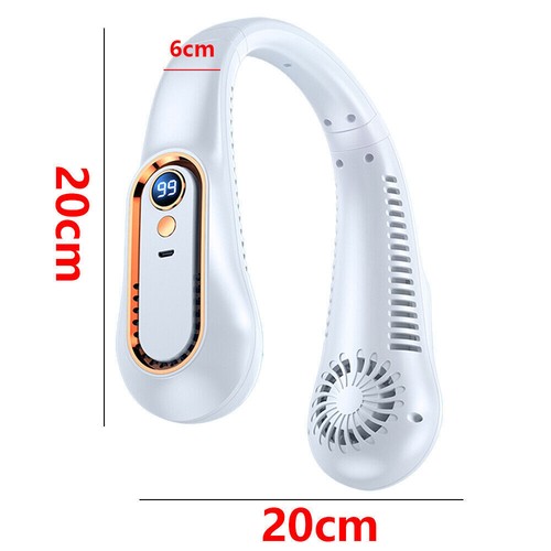 NEW Neck Fan USB Portable Fan Rechargeable Portable Cooler Neckband Bladeless UK - Picture 27 of 107