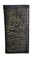Twisted X Mens Leather Rodeo Checkbook Wallet Green 