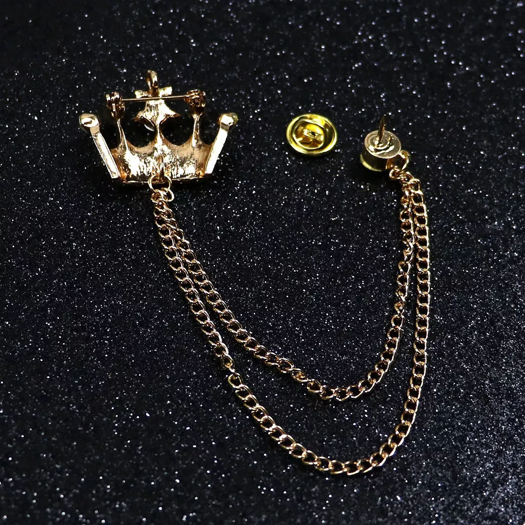 Chain brooch deals on coat