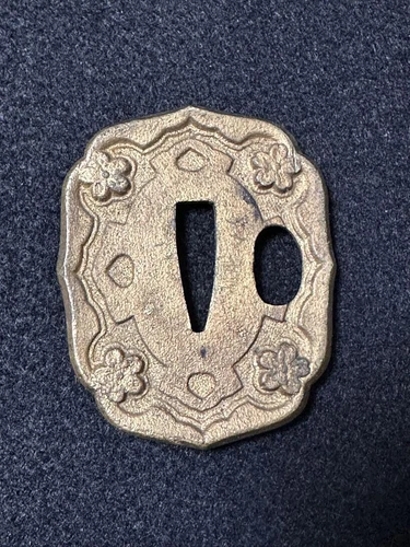 Japanese Samurai Sword Gunto Tsuba Antique Martial Arts Collectible