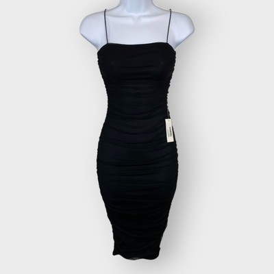 NEW | B Darlin Midi Tube Dress | XXS | Black | Mesh | Stretch | Ruched