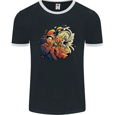 Trompeten Spieler Jazz Herren Ringer Maglietta Fotl
