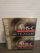 Maxwell VHS-C HGX-Gold Factory Sealed TC-30 Blank Camcorder Video Tapes