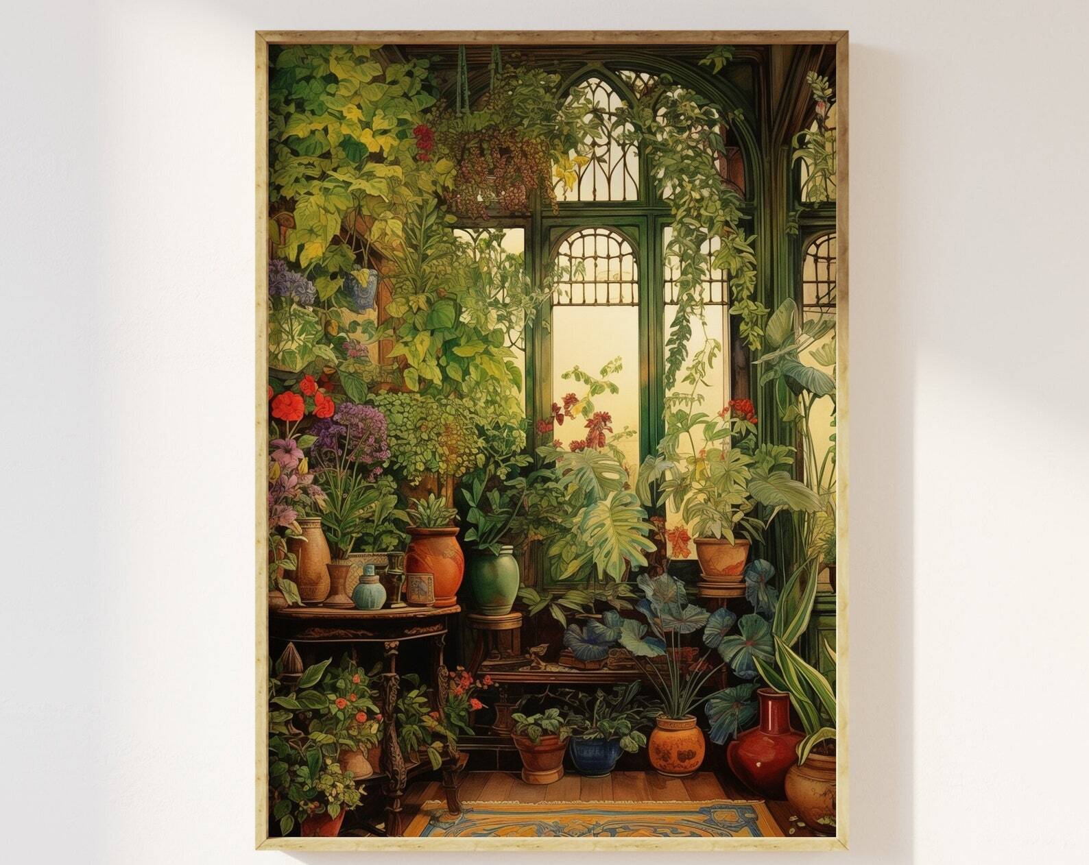 Botanical Bohemian Interior Art Print Houseplants Nature Indoors Earthy Boho