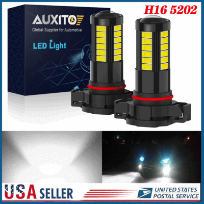 5202/H16 LED Fog Light Bulbs For Chevy Silverado 1500 2500HD 2007-2015 6K 100W