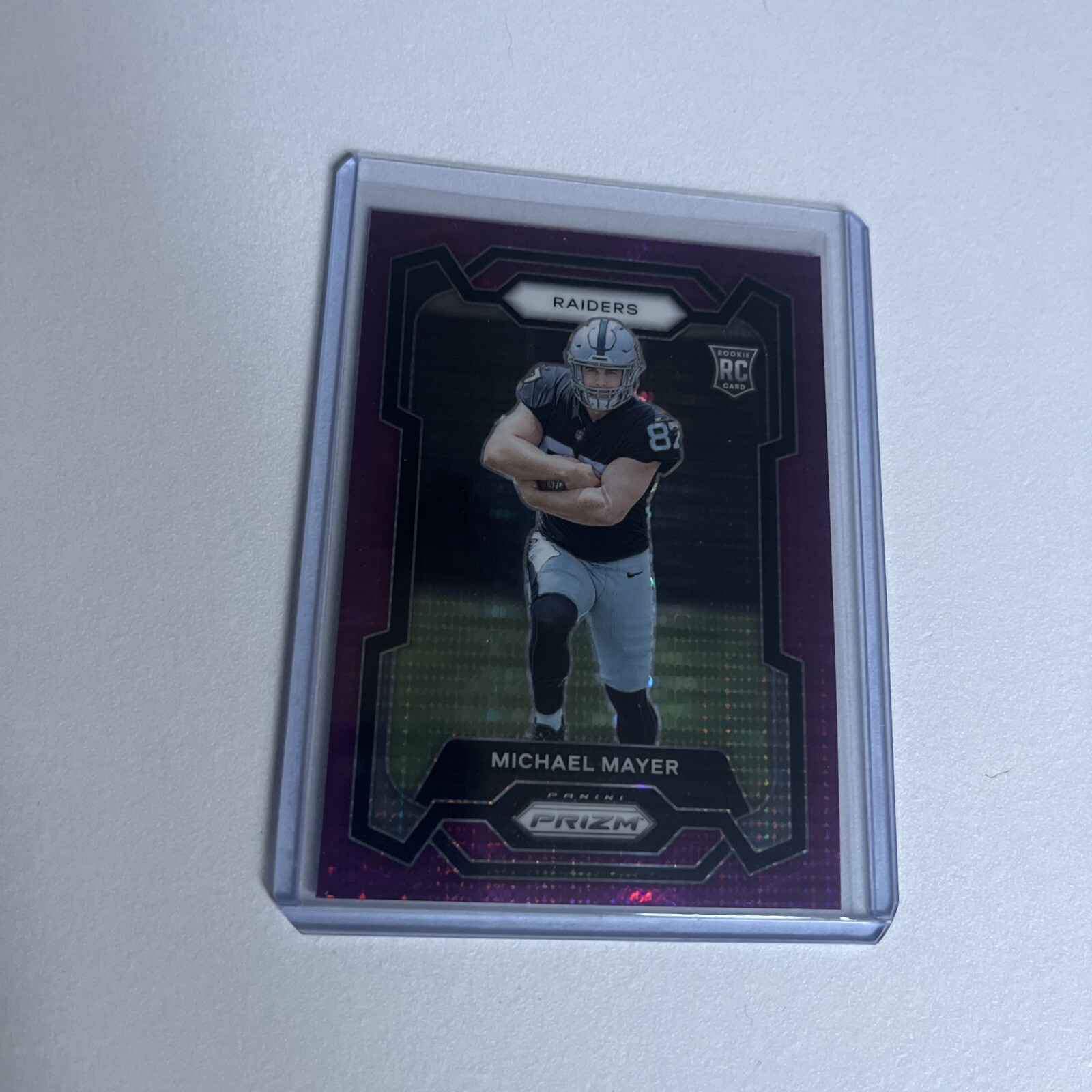 Michael Mayer 2023 Panini Prizm Pink Prizm Parallel RC #361 Las Vegas Raiders