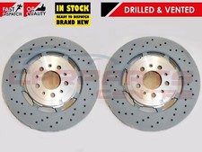 FOR ALFA ROMEO GIULIA QUADRIFOGLIO STELVIO Q4 FRONT OE DRILLED BRAKE DISCS 360mm