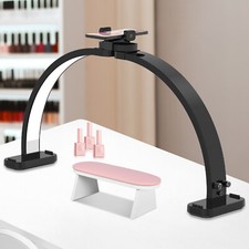 Half Moon Light for Nail Desk with Phone Holder, Upgraded 28-inch desk light