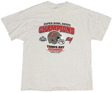  VINTAGE Tamps Bay Buccaneers Super Bowl XXXVII Champions 2003 Shirt; Size XL