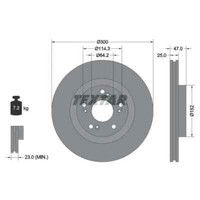Textar 2X Bremsscheibe 92186503
