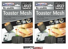2 Toasties Mesh Sleeve Toasted Sandwich Teflon Toaster Bag Reusable bags toaster