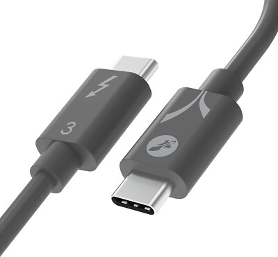 TYPE C Thunderbolt cable 100W (Intel certified) 40Gbps, USB-C tb3-  SABRENT UK