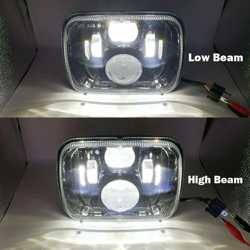 2pcs 7x6'' 5x7'' LED Headlights Hi/Lo Sealed Beam H4 for 1983-2004 Toyota Hilux - Picture 7 of 12