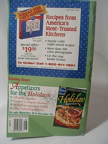 Pillsbury Christmas Baking Cookbook Nov 2000 Desserts Photos of Recipes Used - Picture 3 of 5