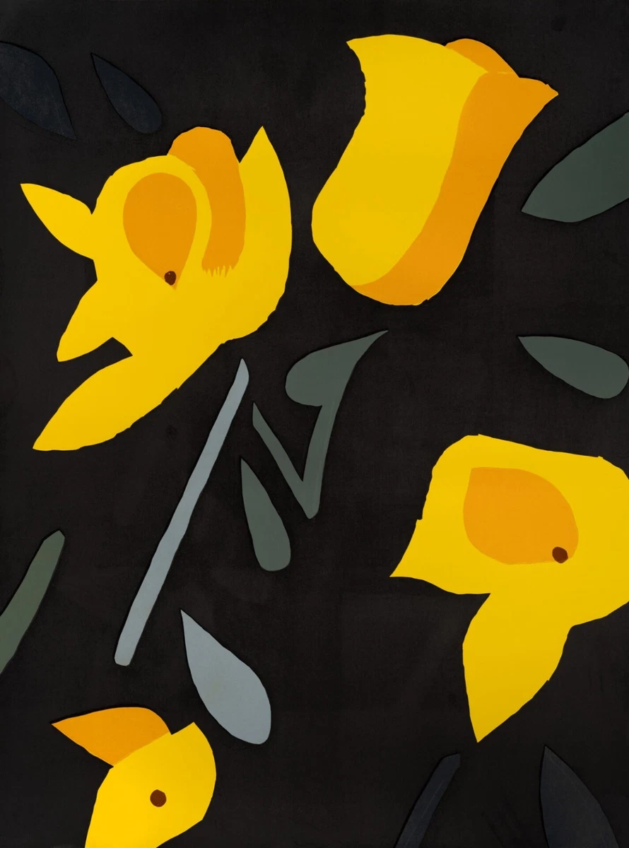 ALEX KATZ 'Freesia', 2023 SIGNED 7-Color Woodcut Print Ltd. Ed. 48