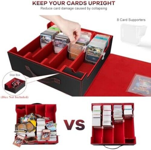 Karten Aufbewahrungsbox 3200+ MTG Deck Box mit 30 bunten Teilern, Commander Trading - Bild 7 von 7