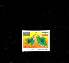 Azerbaijan 355A MNH Sheet Telecommunications Flags  Map   Nice Price