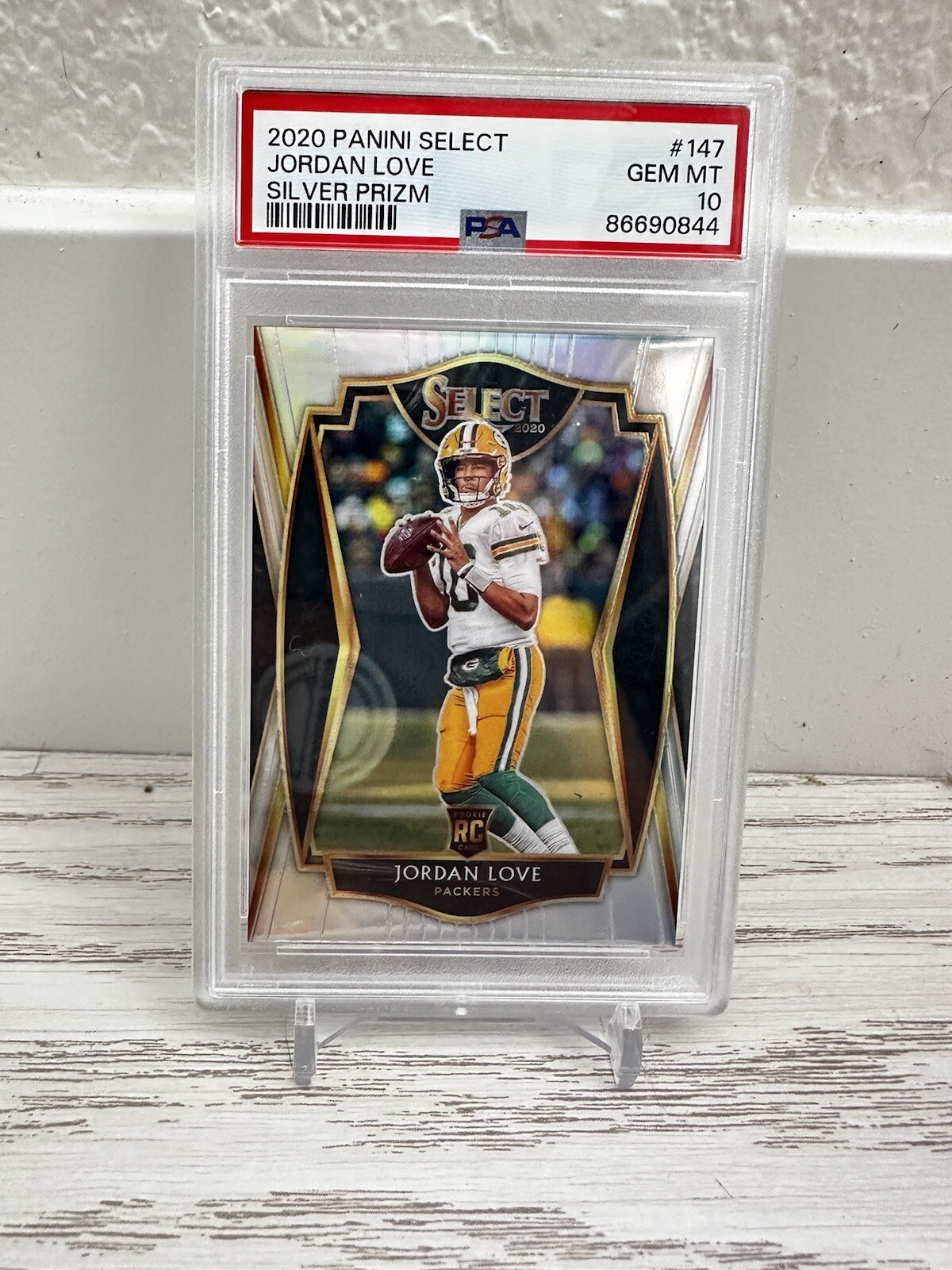 JORDAN LOVE 2020 SELECT PREMIER LVL SILVER PRIZM ROOKIE RC #147 PSA 10 GEM MINT!