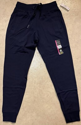 NWT   Athletic Works Women Soft Lightweight Jogger Pant w/ Pockets-Navy XS (0-2)