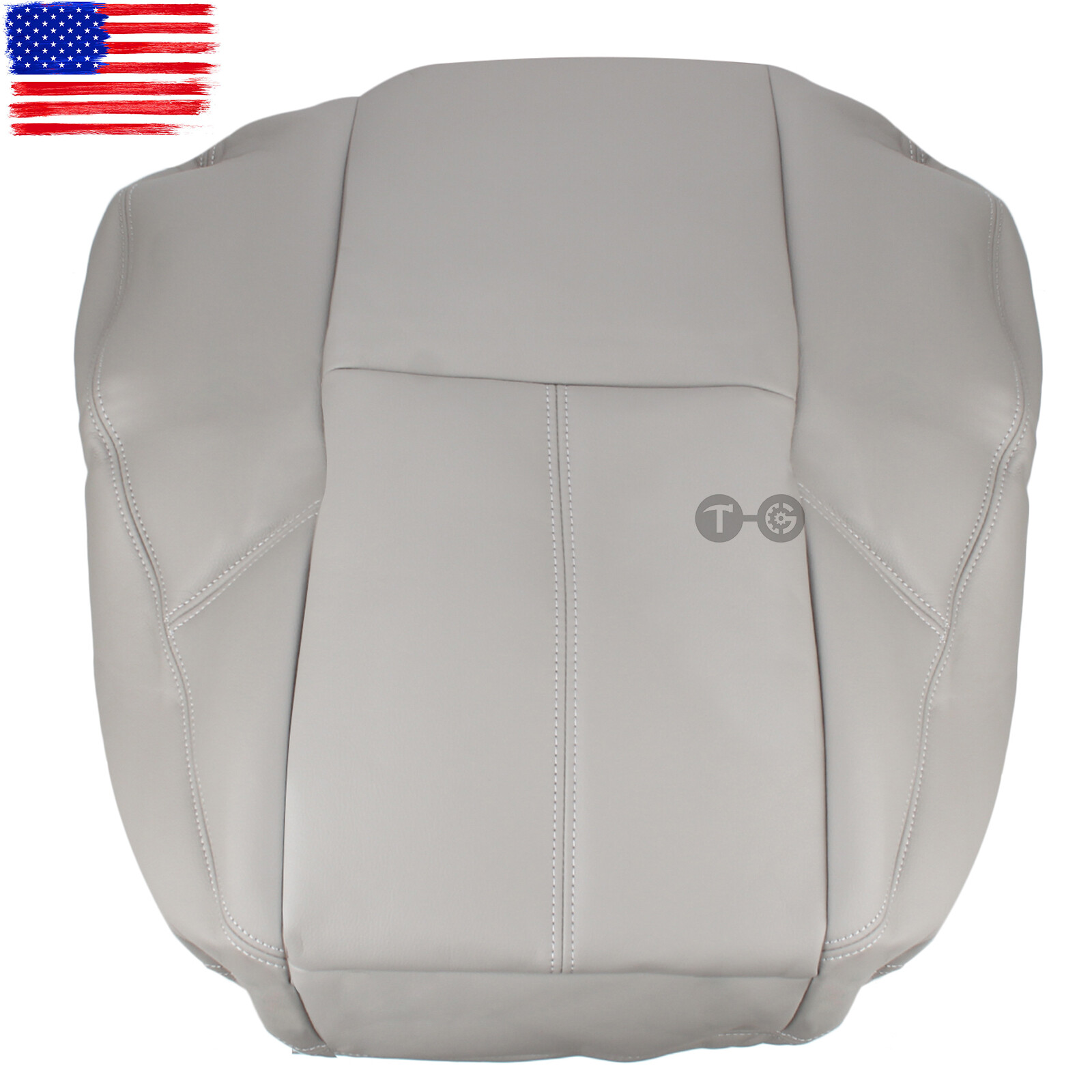 For 20072014 Chevy Silverado GMC Sierra Leather Seat Cover Top Lean Back Gray eBay