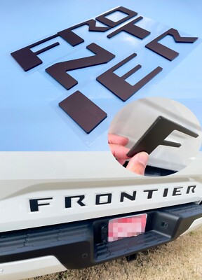 Frontier Letters FOR NISSAN FRONTIER 2022 - 2024 Matte BLACK OUT 3D RAISED ABS TAILGATE ...