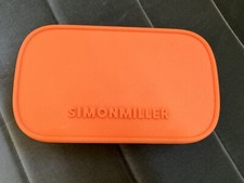 Simon Miller Women's Orange Logo Pill Purse Hard Case Clutch Bag