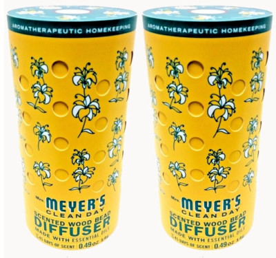 ( 2 ) MrsMeyers Clean Day Honeysuckle Scented Wood Bead Diffuser Air Freshener