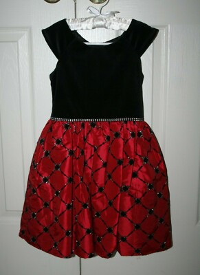 black and red holiday dress