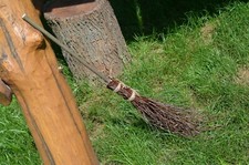 Small altar broom 35 "mini witch broom  birch twigs