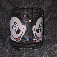 Tasse à café The Walt Disney Co. Mickey & Minnie Mouse 8 oz verre transparent avec points