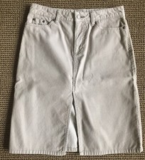 Old Navy Beige Cotton Corduroy 5 Pocket Skirt w/Front Slit - Size 4