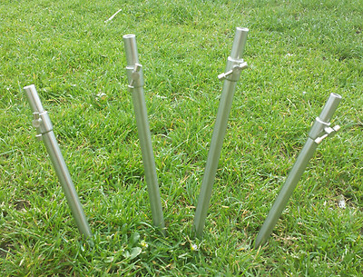 Bankstick Set Up 4er Set mit 3 Basen (Spike Powerdrive oder Bühnenständer Ständer)