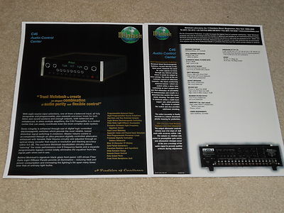 McIntosh C46 Vorverstärker Prospekt, 2005, 2 Seiten,Brille,Features,Artikel