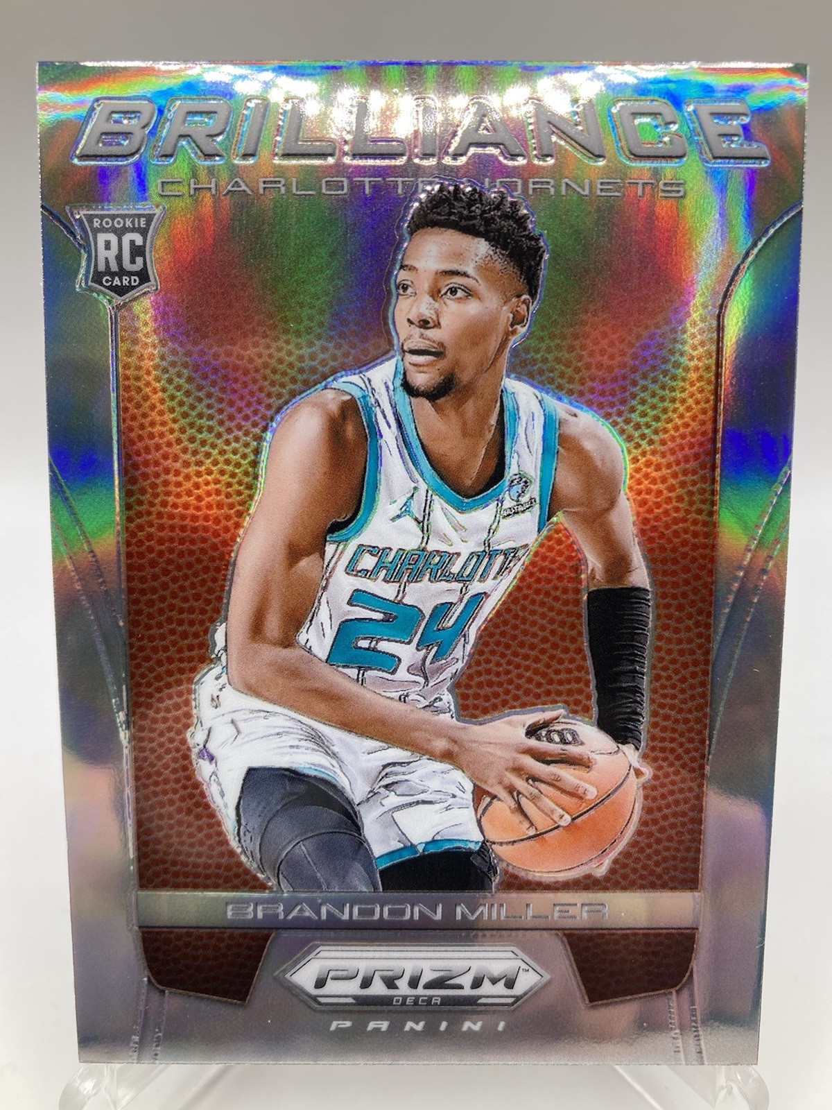 2023-24 Panini Prizm Deca Brandon Miller RC Brilliance Insert Silver Prizm