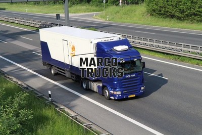 LKW Foto Scania R340 Kühlsattelauflieger Niederlande blau TERMO KING #h3cu