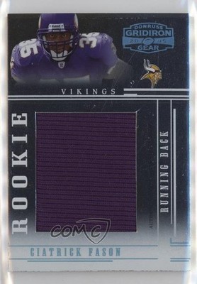 2005 Donruss Gridiron Gear Jumbo Swatch Prime 3/75 Ciatrick Fason Rookie RC 19n6