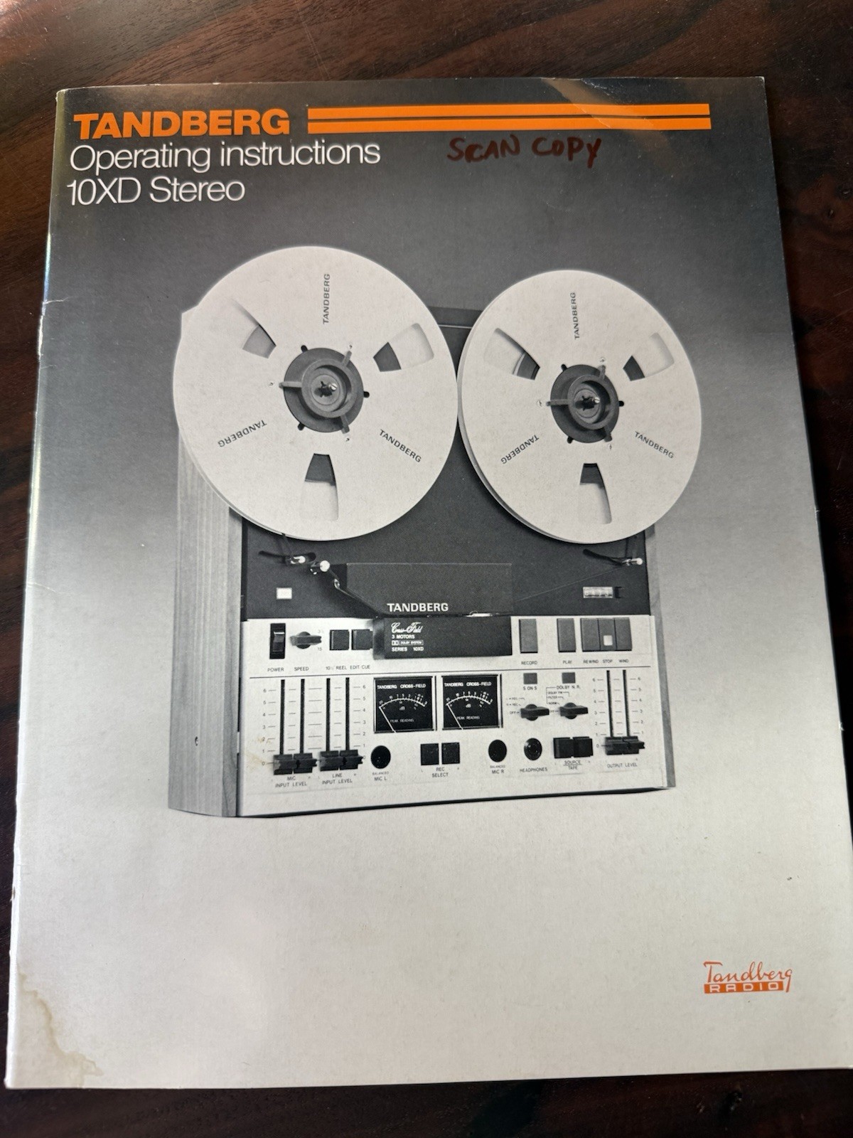 Original (OEM) Tandberg 10XD Stereo Operating Instructions (28 pages) Pre-Owned