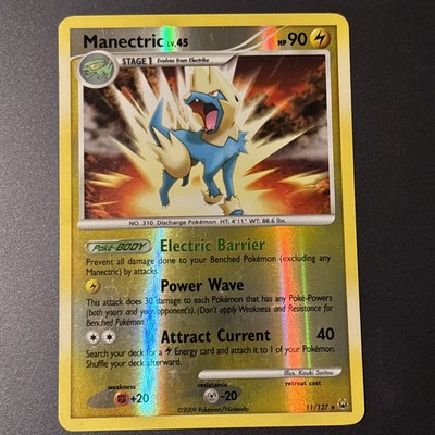 Pokemon TCG Manectric 11/127 Holo Rare Reverse Holo Pokemon Platinum | eBay