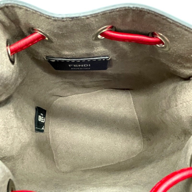 FENDI Montresor Mini 8BS010 Red Embossed Leather Shoulder Bag with Strap #OK3727 thumbnail 5