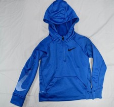 Boys Nike Dri-Fit Blue Quarter Zip Hoodie Size 4T Used Excellent Condition