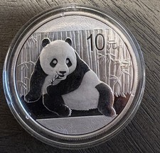 2015 China 1 oz Silver Panda 10 Yuan - BU in Capsule - No Markings