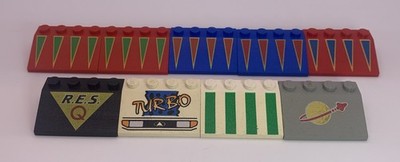 Lego 3297 Light Gray Slope white 33 3 x 4 Classic Space Logo Pattern 6970 1580