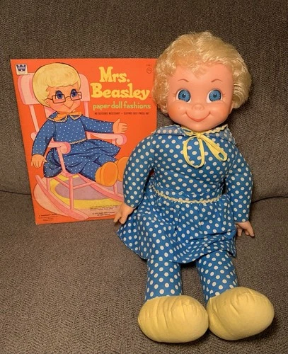 Mattel Mrs. Beasley Family Affair Doll 1967 & Paper Doll Book.