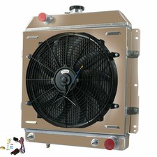 For 1958 Chevrolet Impala Bel Air Biscayne 3 Rows Aluminum Radiator Shroud Fan