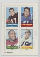 1969 Topps Mini-Cards (4-in-1) Nick Rassas Tom Matte Bobby Mitchell HOF 4g8
