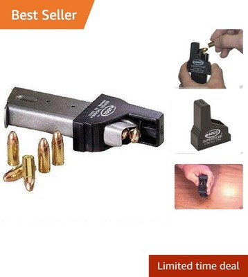 Black Polymer Super Thumb Speedloader for Fast Loading of Single-Stack Magazines