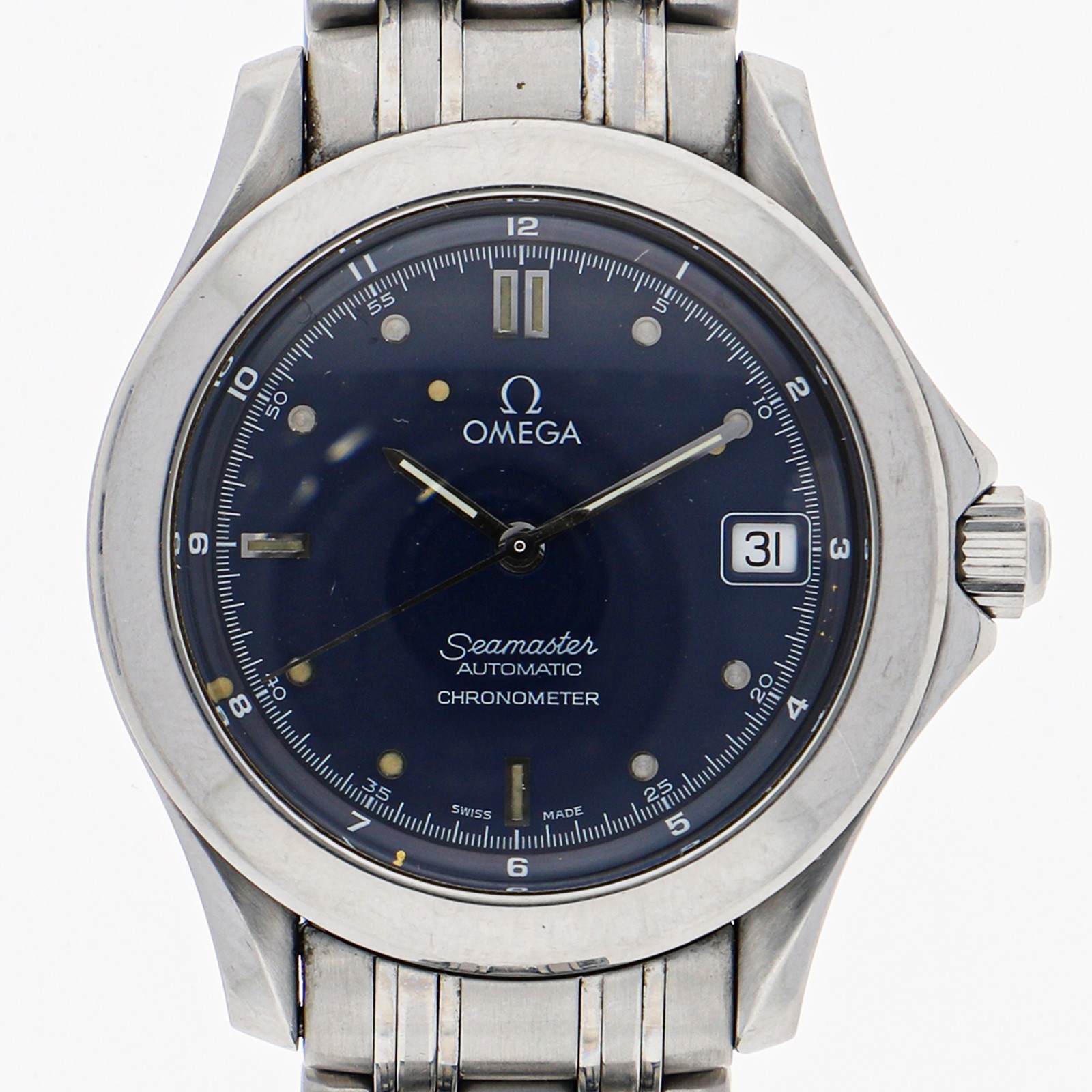 OMEGA 2501.80 Seamaster WATCH blue SS AT
