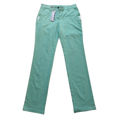 Colmar Damen grün & weiß gemusterte Stretch Golfhose W30-L34 neu mit Etikett
