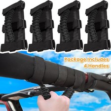 4pcs Black Roll Bar Grab Grip Handles For Jeep Wrangler Yj Tj Jk Jl Gladiator Jt