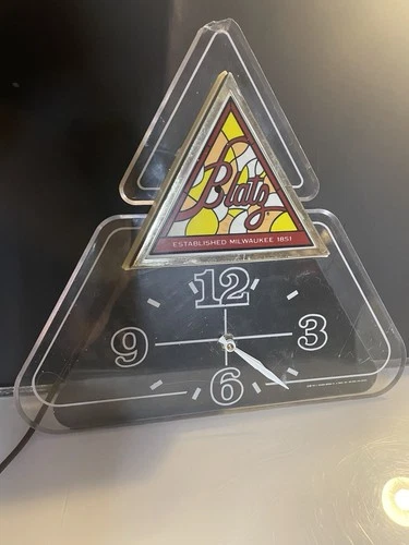 Blatz Lighted Beer Sign Clock Working Vintage 1983